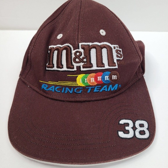 Elliot Sadler #38 NASCAR M&Ms Racing Team‎ Brown A-Flex Hat Cap Chase Authentics - Picture 1 of 10